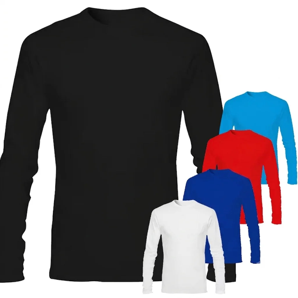Mens Autumn Long Sleeve T-Shirts Casual O-Neck Shirts Fitness Sports T-Shirt Men's Elastic Comfort T-shirts
