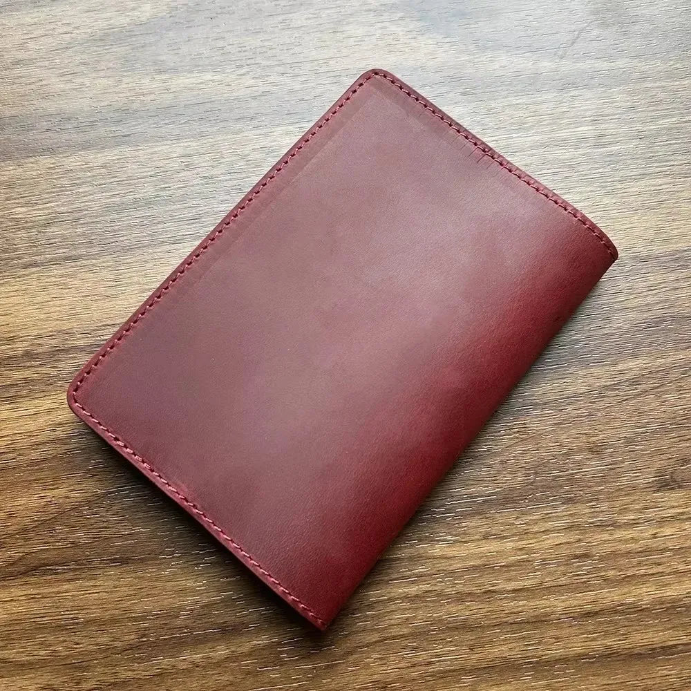 100% Genuine Leather Passport Cover USA Travel Men Genuine Leather  Cover The Passport America Passport Pouch