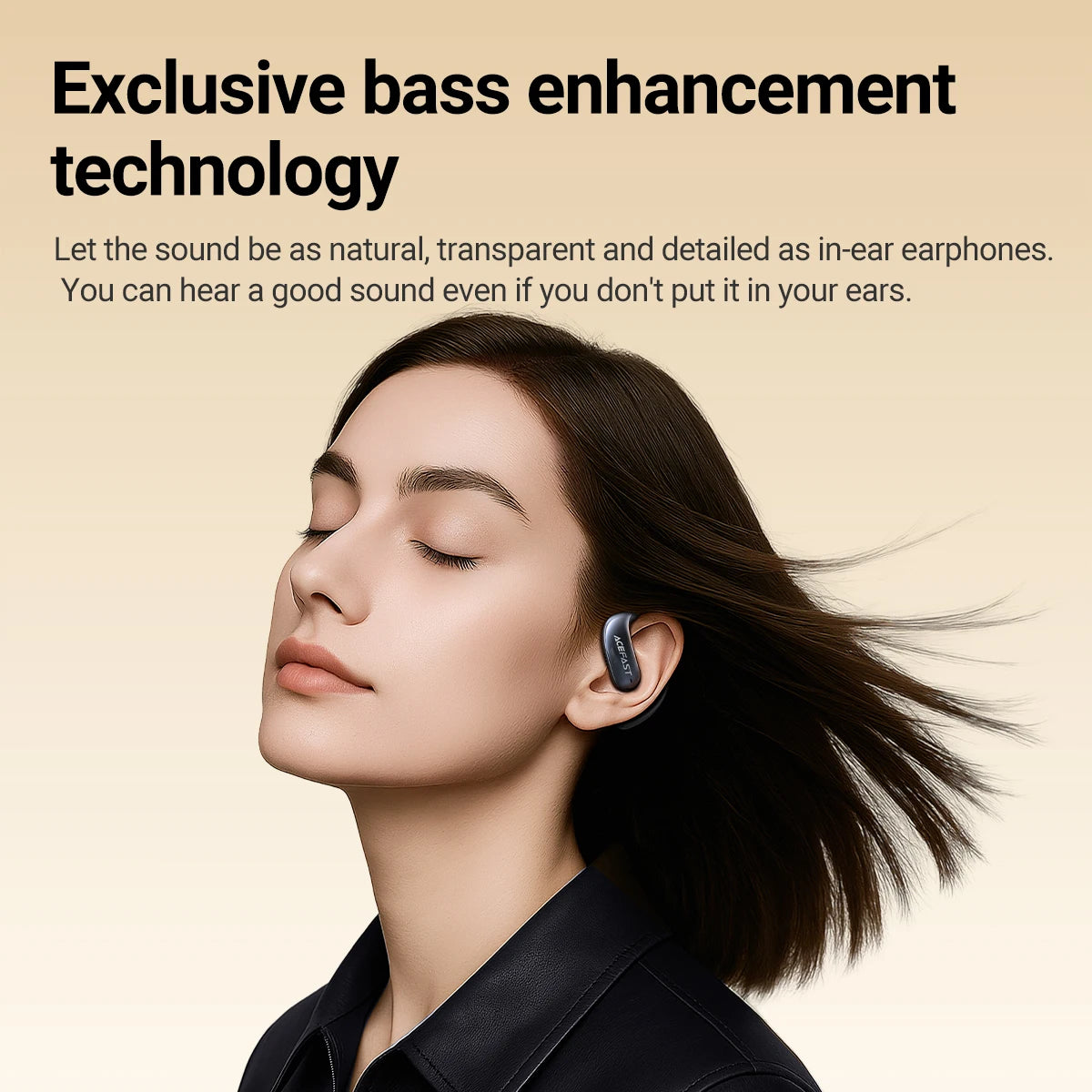 ACEFAST FA005 Open-Ear Wireless Bluetooth 5.4 Earphones ENC Call Noise Reduction Music OWS Earbuds with Ultra Thin Charging Box