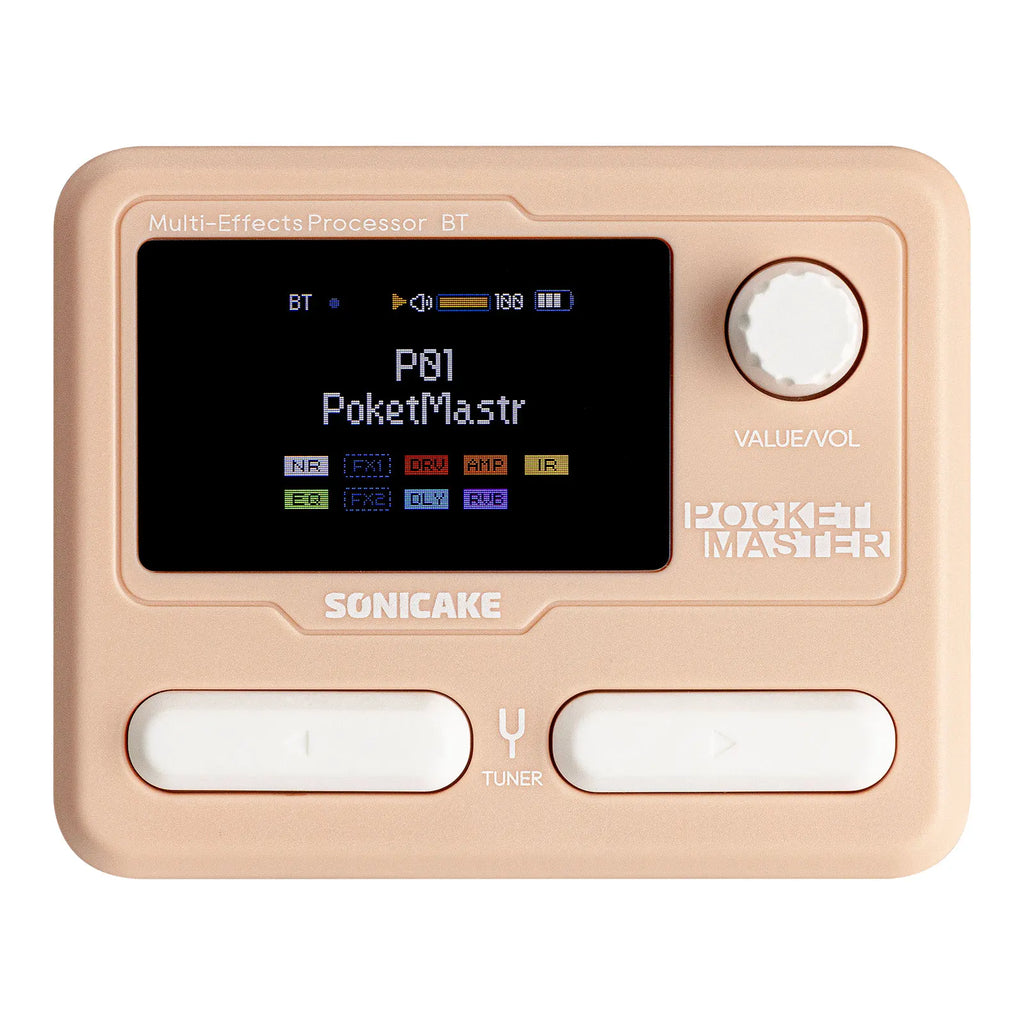 SONICAKE Pocket Master Colorful Pedal English Version Guitar Bass Amp 100+ Multi-Effects Pedal Wireless APP Control QME-10