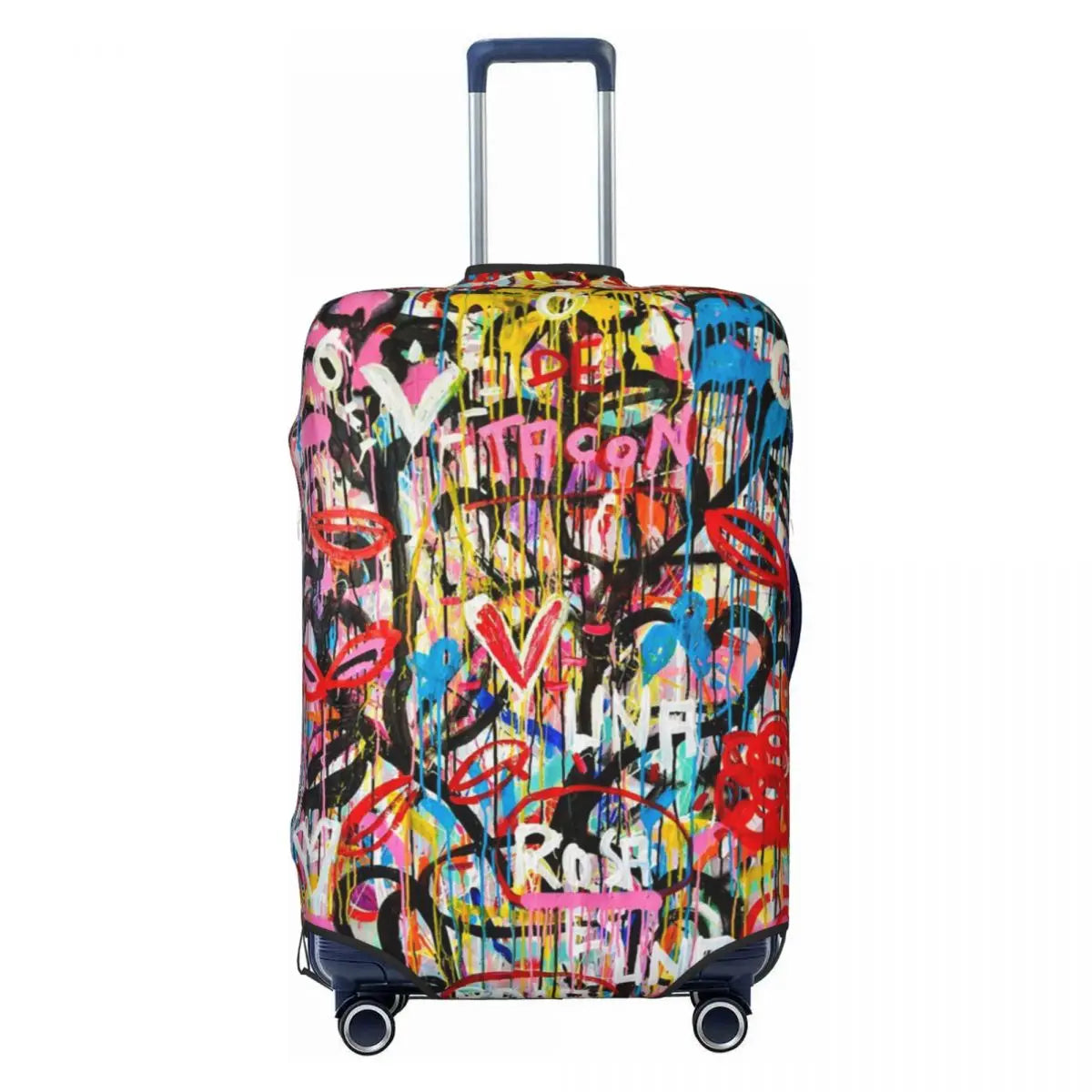 Custom Colorful Abstract Graffiti Camouflage Pop Art Suitcase Cover Dust Proof Travel Luggage Covers for 18-32 inch