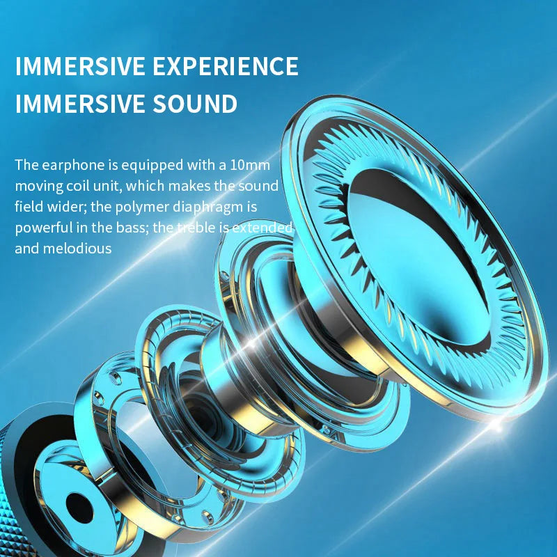 Neck Wireless Bluetooth Earphones TWS 9D Stereo Surround Headphone Magnetic Sport Neckband Headset Neck-hanging Earbuds with Mic