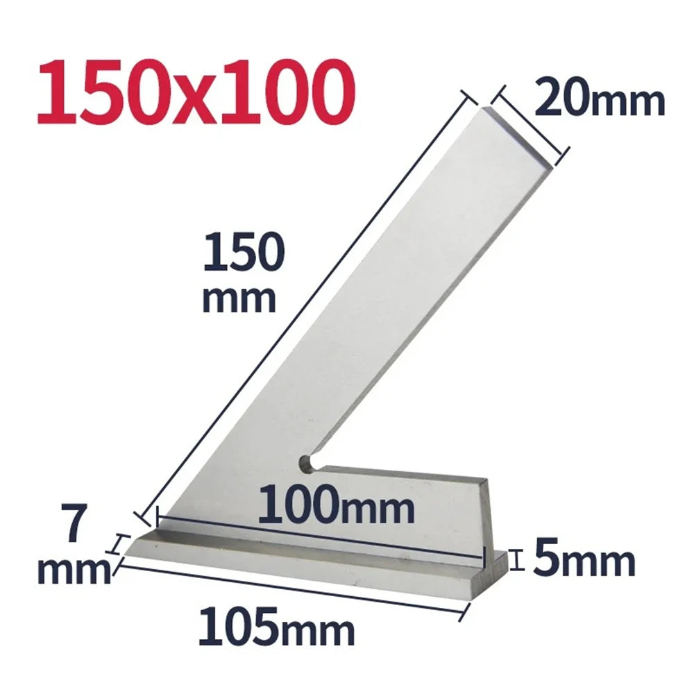 45 Degree Flat Edge Square Ruler For Carpentry Measurment Try Square Carpenter Tools Woodworking Metal Angle Ruler Set Squares