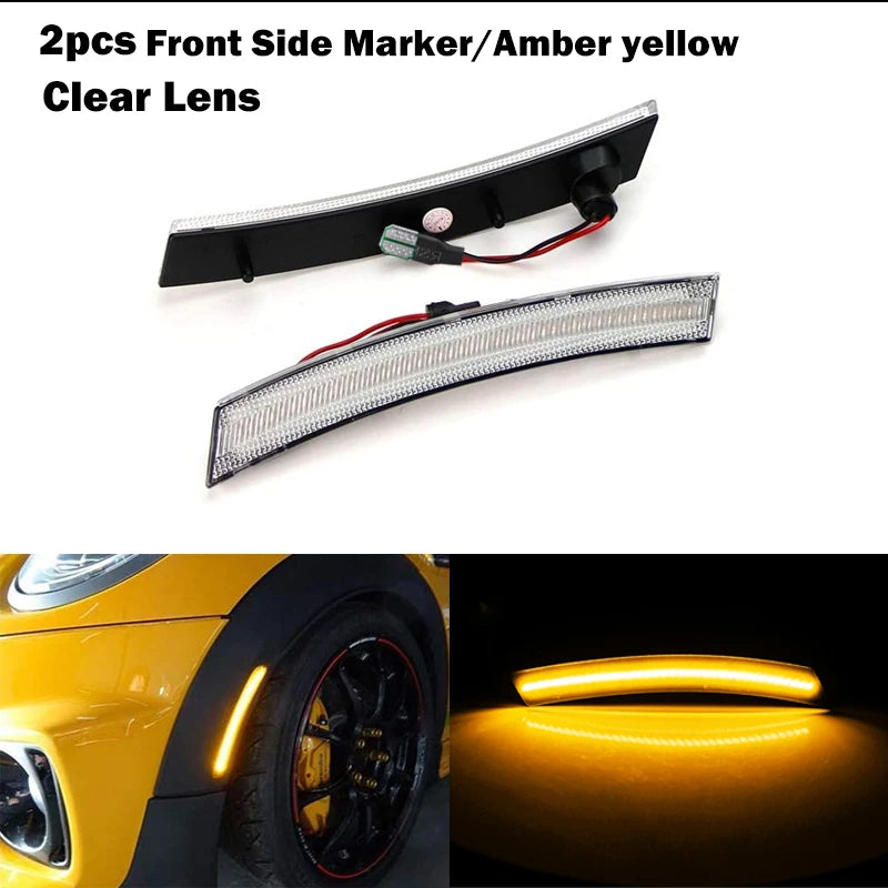 Car Front / Rear LED Side Marker Lights For MINI Cooper R50 R52 R53 2002-2008 Turn Signal Light Parking Light Fender Flare Light