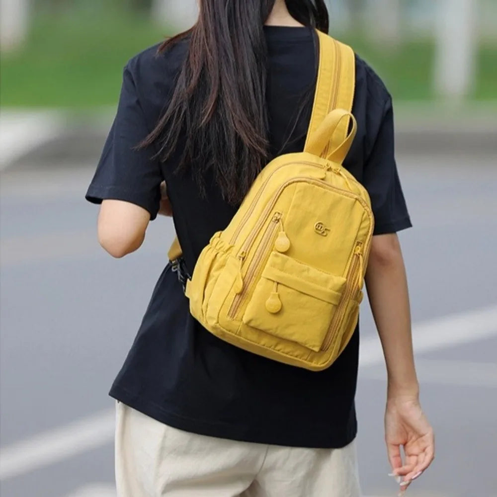 New Dual-use Shoulder Bag All-match Light Weight Small Backpack Multi-pocket Durable Crossbody Bag For Girls Woman