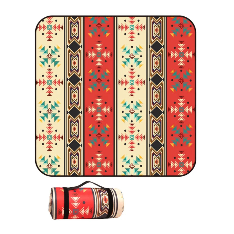 Outdoor Picnic Blanket Waterproof Extra Large Camping Mat Thickness 4mm 3-Layers Beach Blanket Rolling Up Packaging Park Blanket