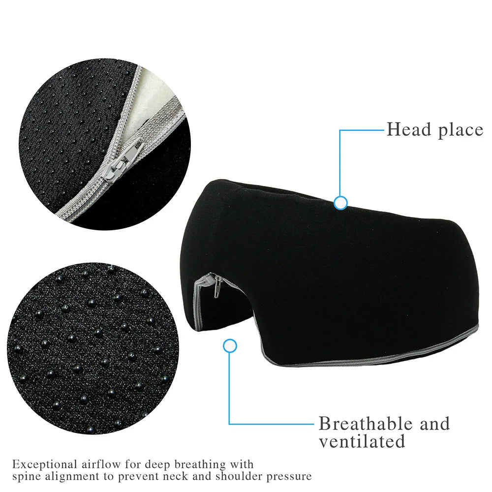Ergonomics Lying Down Pillow Memory Foam Breathable Head Rest Support Pillow Body Massage Face Rest Pillow for Beauty Salon