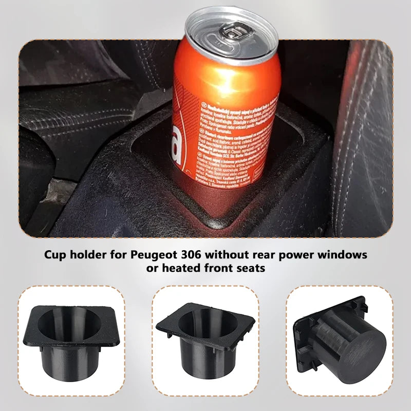 Car Cup Holder Drink Holder Storage Rack Cup Holder For Peugeot 306 Without Rear Electric Windows Or Heated Front Seats