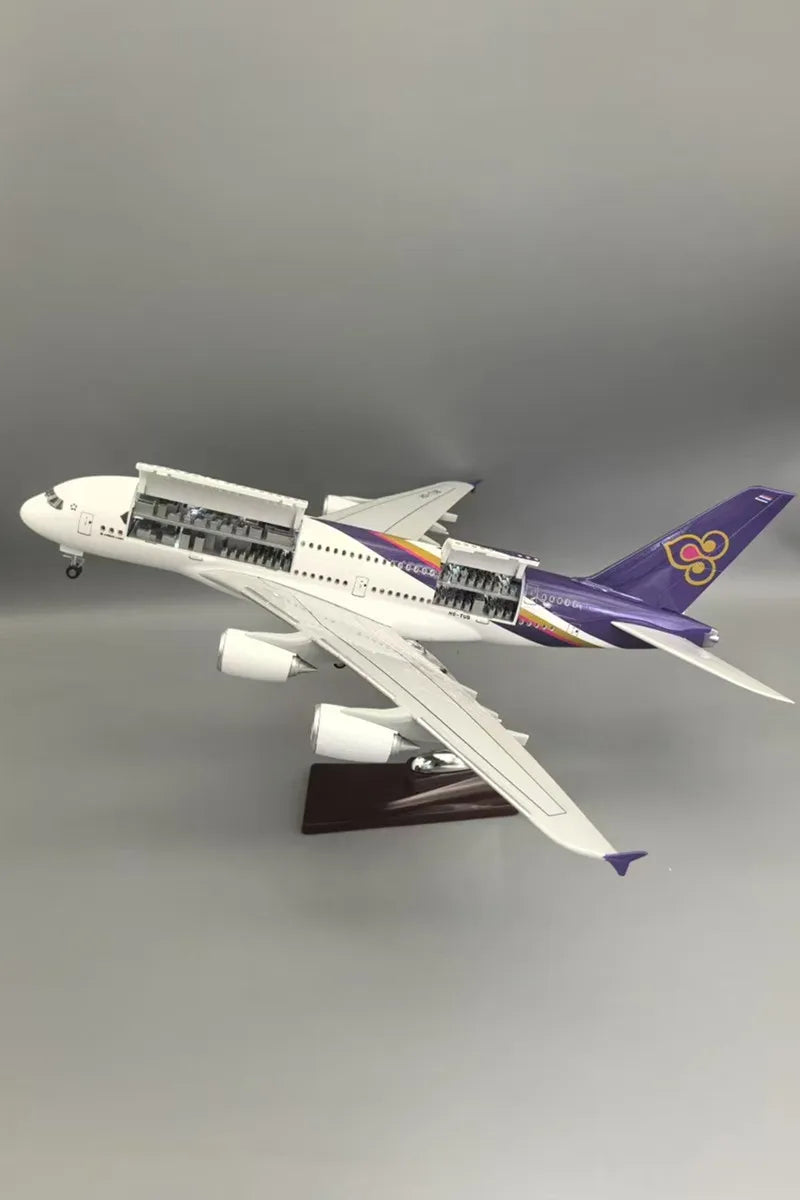 1:160 Diecast Model Emirates/Lufthansa/Prototype/Thailand A380Airways Openable Cabin Door Airplane With Light Airline Collection