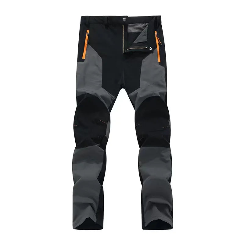 Men Male Summer Thin Breathable Elastic Camping Trekking Fishing Climbing Hiking Outdoor Trousers Quick Dry Sport Pants L-5XL