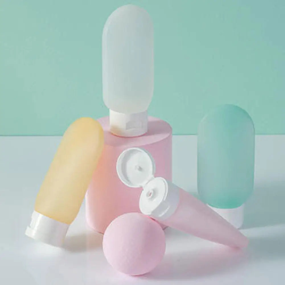 Fashion New Portable Travel Shampoo Bottle 4Pcs Set Refillable Bottle 60ml Soft Lotion Container Squeeze Tube Empty Bottle