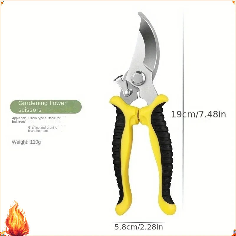 Proof Sharp Garden Trimming Scissors Professional Anti-slip Hand Pruners Fruit Trees Flowers Bushes Household Gardening Tools