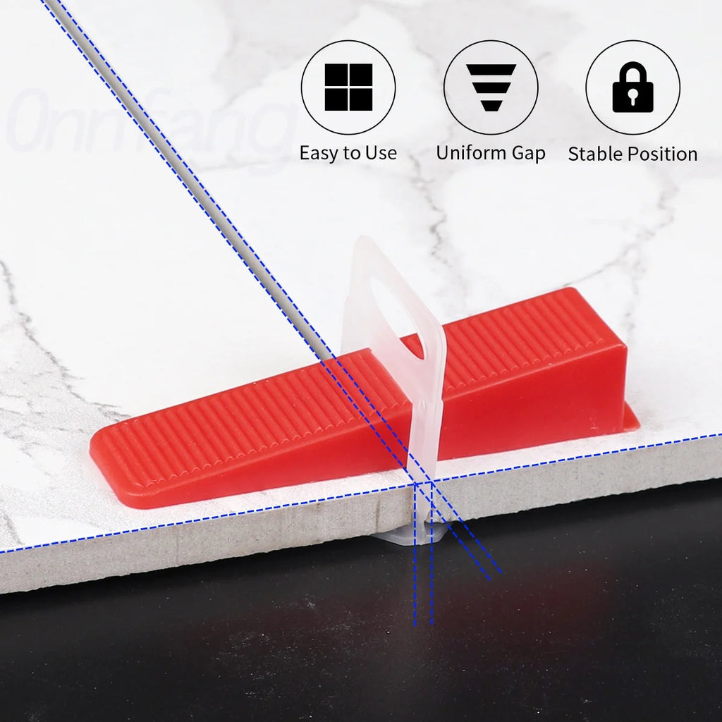 Tile Leveling System Laying Level Wedges Alignment Spacers Leveler Locator Spacers Flooring Wall level 1/1.5/2/2.5/3mm