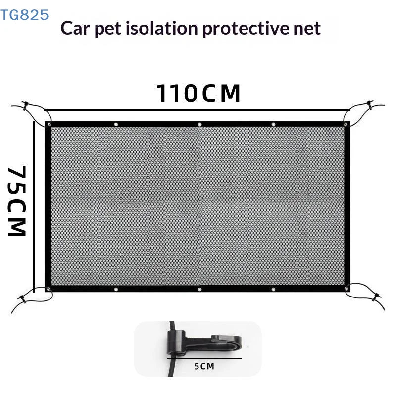 【AN】【AN】Car Pet Barrier Net Dog Safety Isolation Net For Vehicles Universal Fit Breathable Mesh Pet Travel Barrier For Back Seat