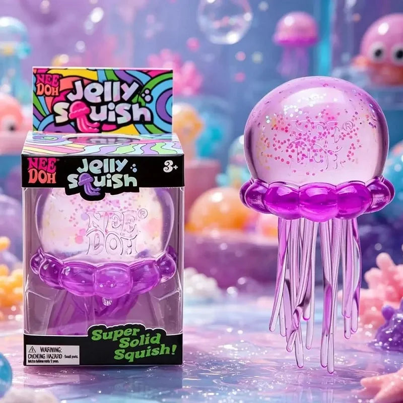 2026 Hot Cute Jellyfish /,Nee Doh Jelly Hops/' Octopus Squishy Squishies Fidget/,. Toy Waterproof Water Play Squeeze Sensory Toy