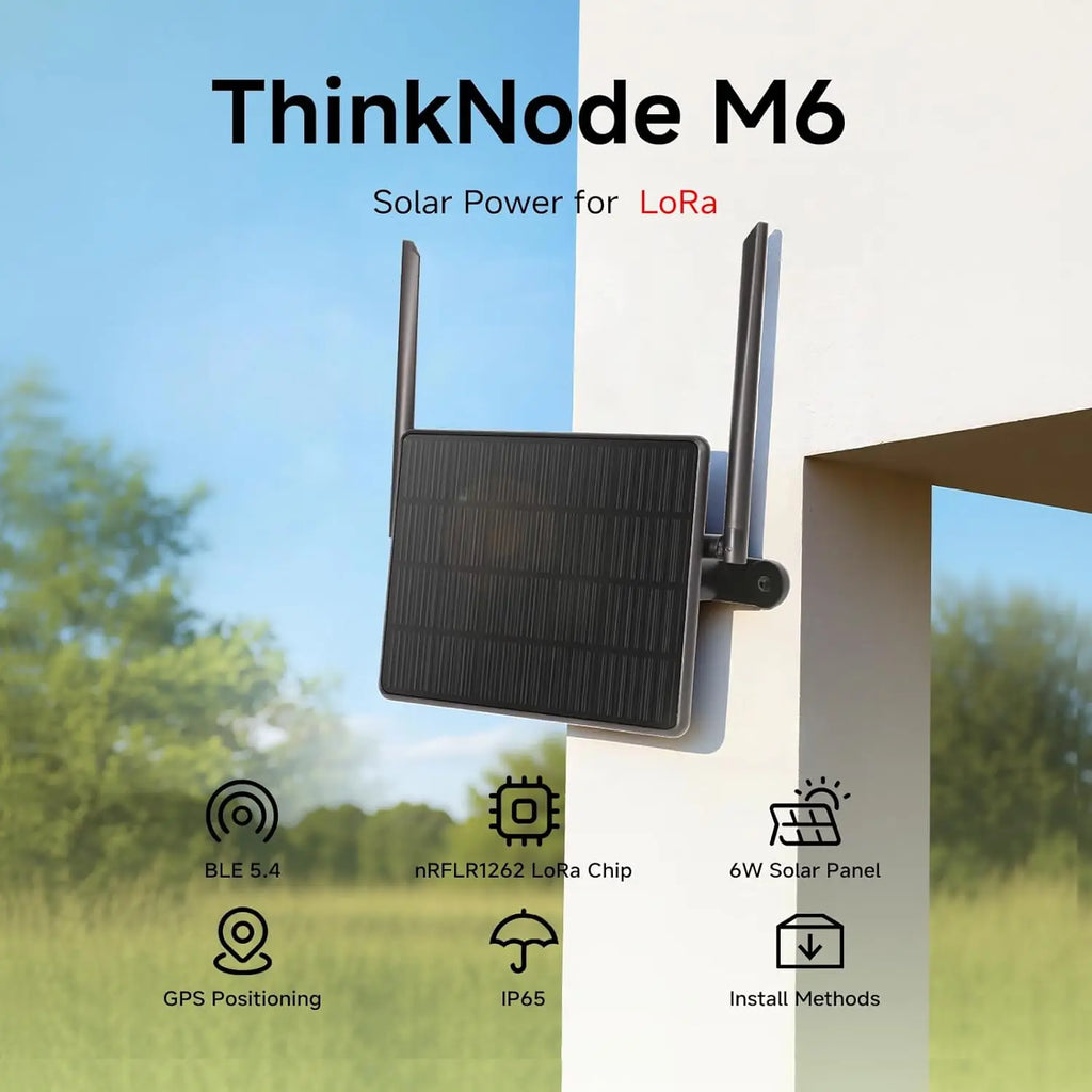 ELECROW Solar Powered LoRa Node ThinkNode M6 Repeater for LoRa Meshtastic Meshcore with GPS NRF52840 SX1262 7000mAh Battery