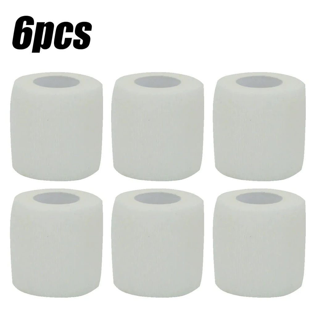 6/12/24Pcs White Sport Self Adhesive Elastic Bandage Wrap Tape Elastoplast For Knee Support Pads Finger Ankle Palm 2.5CM-15CM
