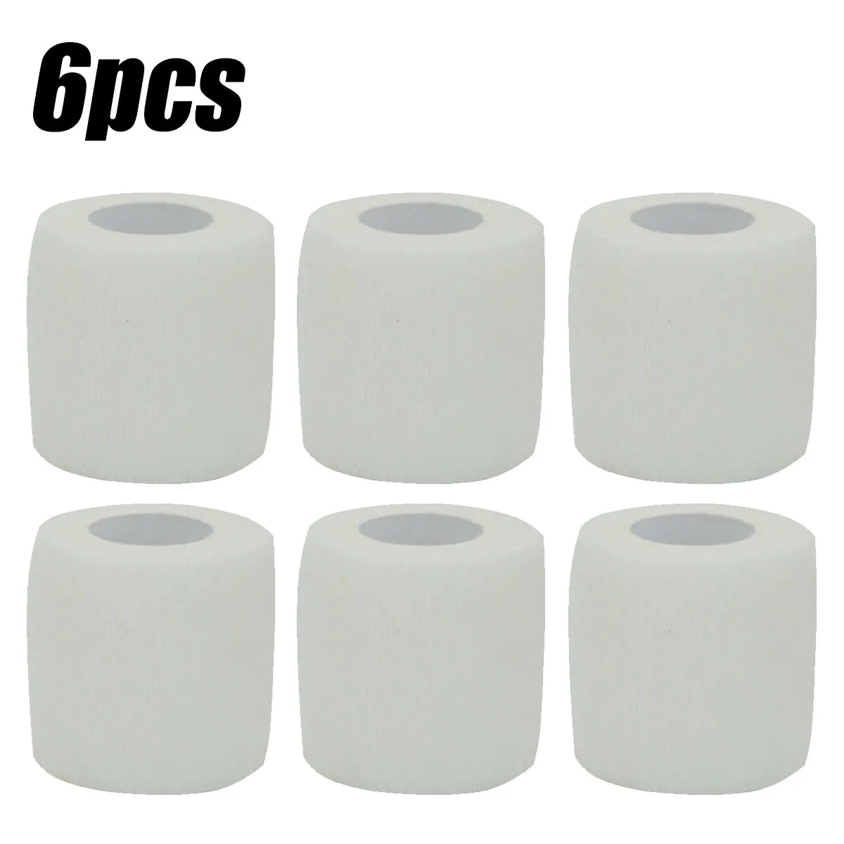 6/12/24Pcs White Sport Self Adhesive Elastic Bandage Wrap Tape Elastoplast For Knee Support Pads Finger Ankle Palm 2.5CM-15CM