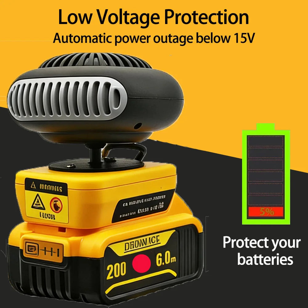 Tool Parts For Milwaukee For DeWALT Li-ion Battery Lithium Electric Power Warm Air Blower Fan Heater Hot Cold Wind USB Charger