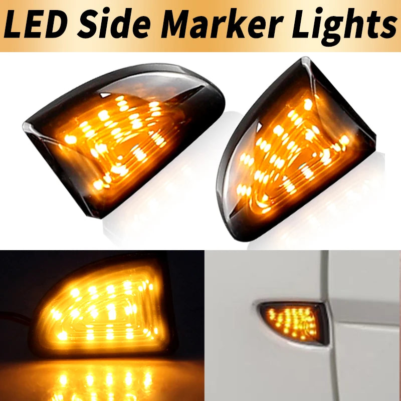2PCS LED Side Marker Lights Canbus For Smart Fortwo W451 Coupe Cabrio 2007 2008 2009 2010-2015 Turn Signal Lamps Car Accessories