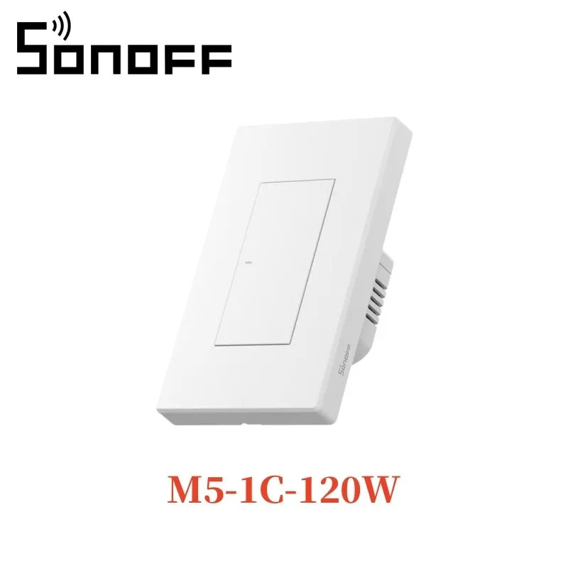 SONOFF M5 Matter SwitchMan WiFi Wall Switch Push Button Switch 120 Type Switch Frame Work with Alexa Google Homekit Alice