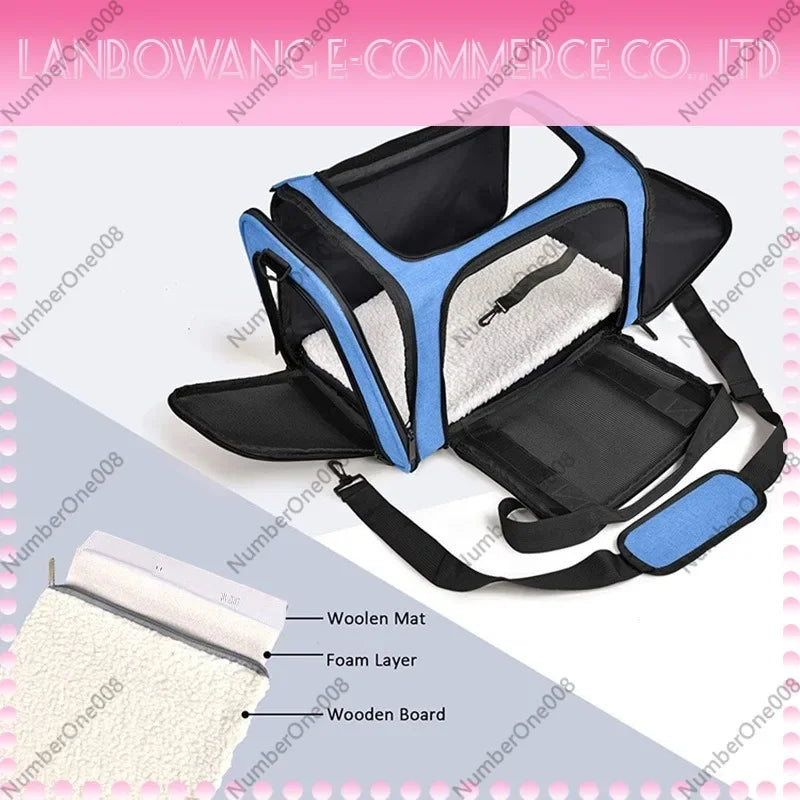 Portable Breathable Cat Carrier Bag Outdoor Handbag for Small Dogs Cats Vehicle Travel Use