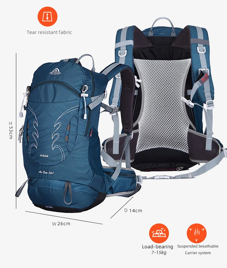 30L Outdoor Hiking Backpack for Men Sports Climbing Bag Mochila Camping Mountaineering Bag Travel Trekking Motorcycle Rucksack