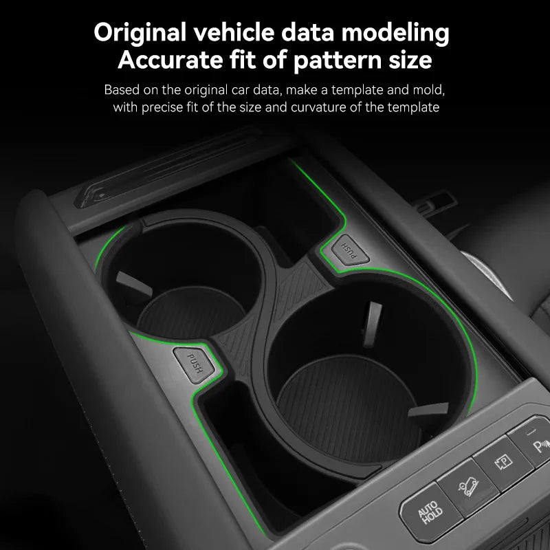 Water Cup Holder for 24-25 Kia EV9 Central Control Water Cup Shock Absorber Set Limit Beverage Seat Storage Seat Water Cup Set