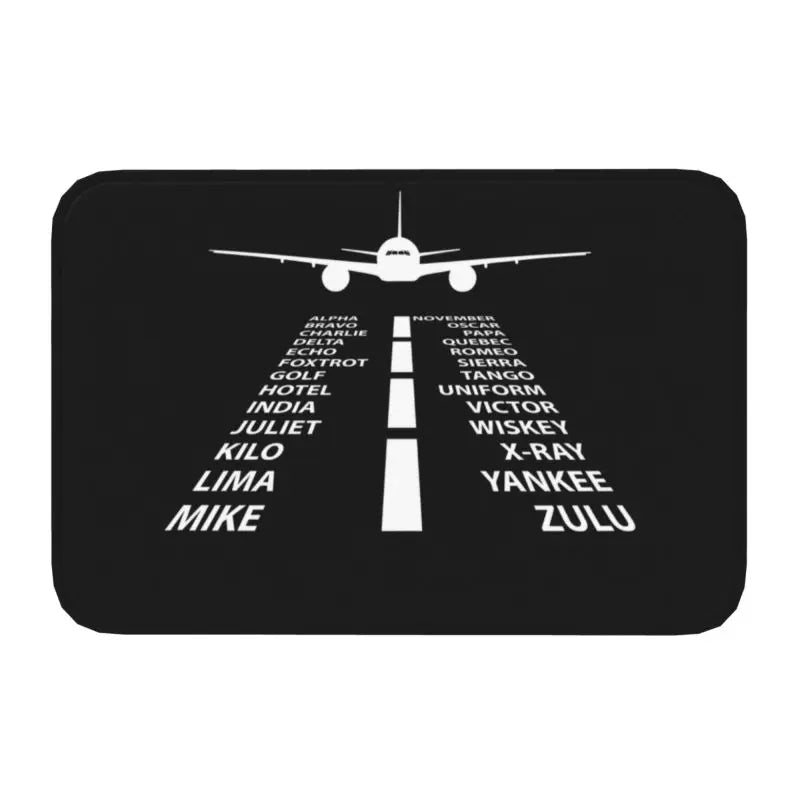 Pilot Captain Stripes Front Door Mat Anti-Slip Outdoor Quick Dry Aviation Airplane Doormat Floor Bath Entrance Rug Carpet