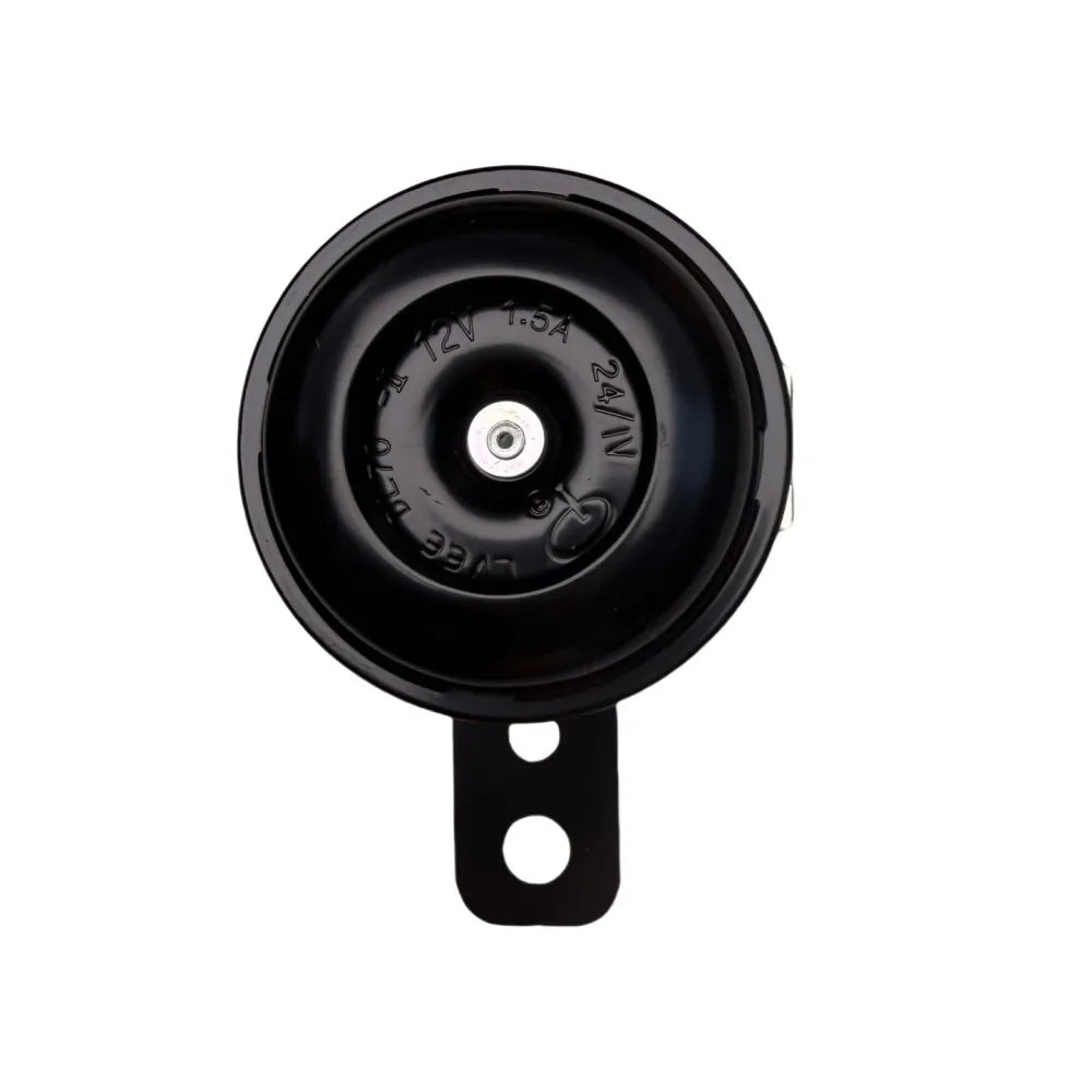 Universal Motorcycle Electric 12V 1.5A/48V 60V 72V 0.2A  Round Black Basin Air Horn Motorbike Loud Disc Speaker 105dB,Pack of 1