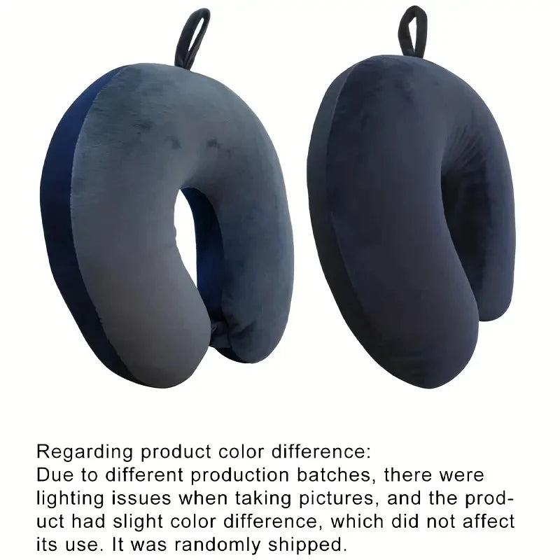 Simple Plush U-shaped Pillow Driving Travel Neck Pillow Nap Pillow Comfortable to Relieve Fatigue