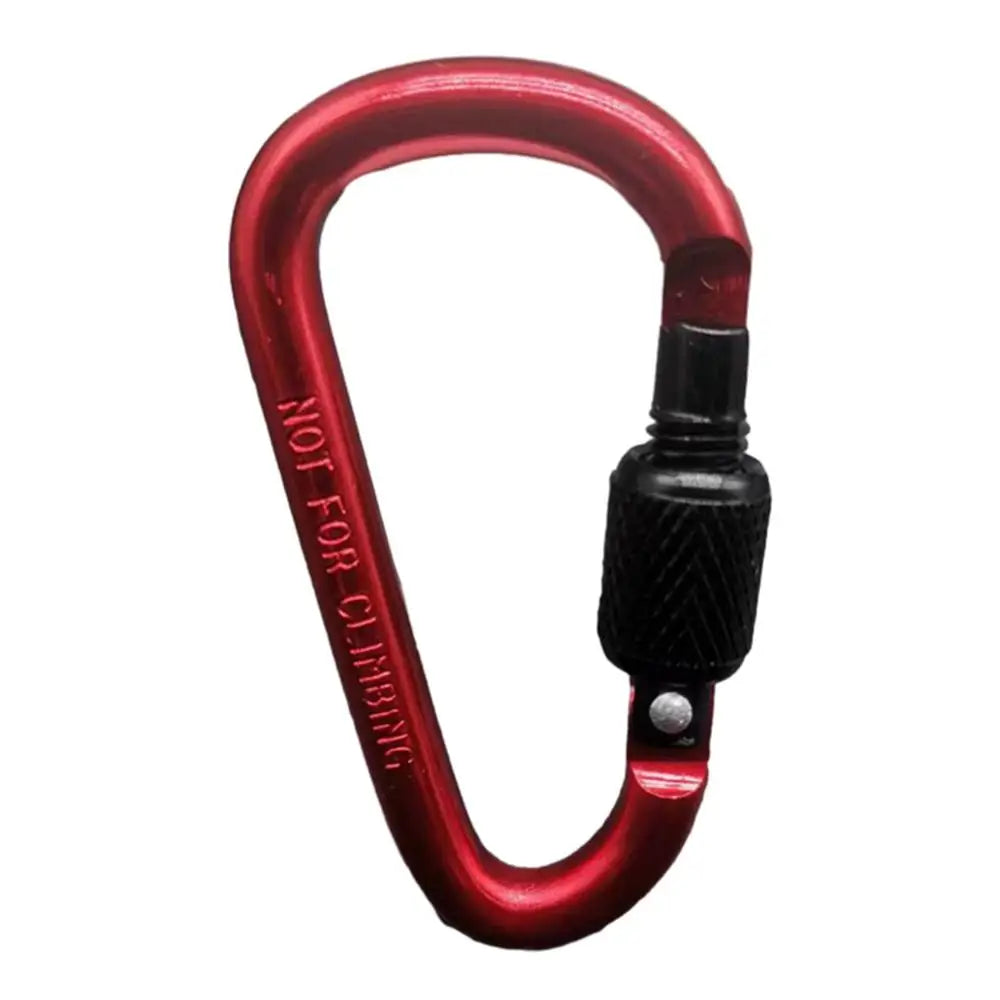 5pcs Outdoor Rock Climbing D-Ring Quickdraw Keyring Hook Aluminum Alloy Rope Tensioner Camping and Hiking Hook