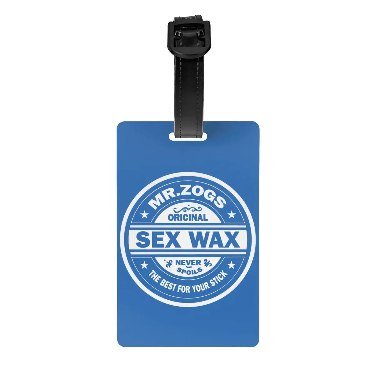 Custom Mr Zogs Sex Wax Luggage Tag With Name Card Surfing Surf Gift Privacy Cover ID Label for Travel Bag Suitcase