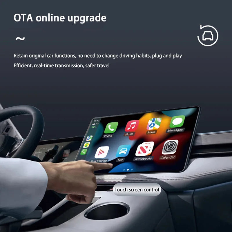 Lenovo 2 in 1 Wireless Android Auto Adapter Wireless CarPlay Dongle Car Intelligent Systems AI Smart Box For Car Wired CarPlay
