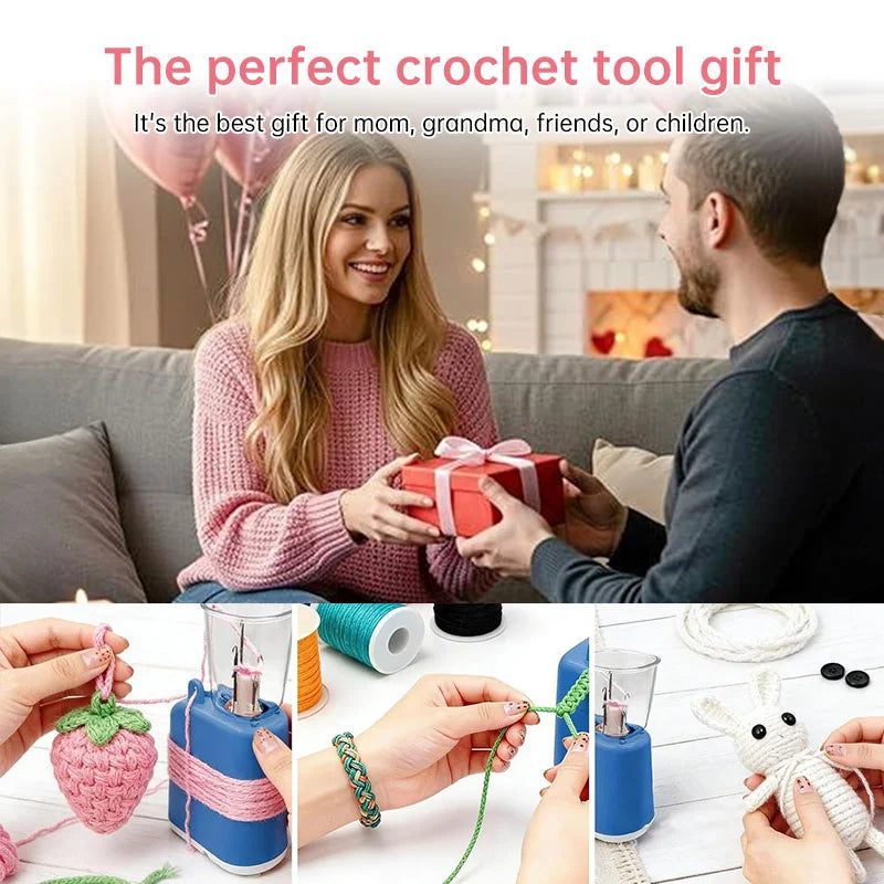 Auto Cord Knitting Machine Electric Knitting Machine Handmade Tool Home Knitter Crochet Machine Fast DIY Crochet Knitting Tool
