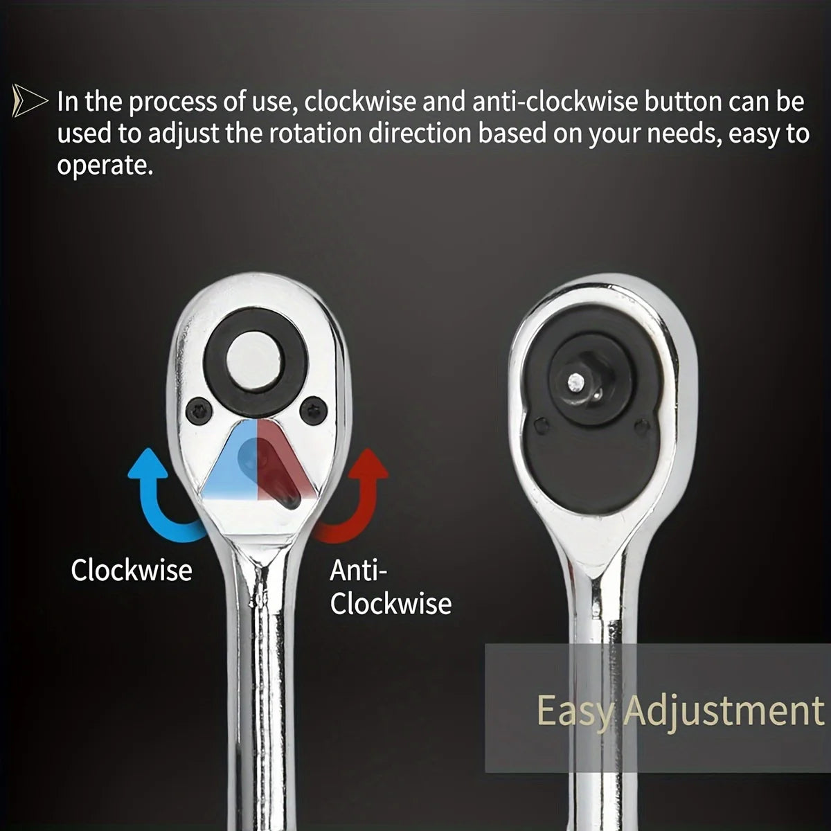 72-Tooth  Ratchet Set 1/4", 3/8" & 1/2" Drive - Premium Chrome Vanadium Steel Construction & Chrome Plated Finish