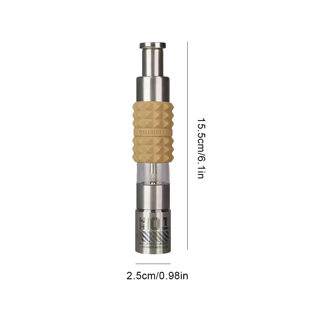 WELLHIKE Manual Pepper Mill Stainless Steel Pepper Mill Outdoor Camping Gear Accessories Press Grinder for Peppercorns Sea Salt