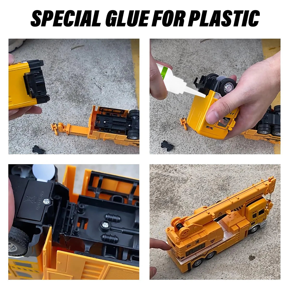 JXVX 50g 502 Super Plastic Glue  Professional Adhesive Transparent Cyanoacrylate Glue Fast Drying Odorless Long Lasting Bonding Acrylic, DIY Crafts, Electronics, PVC, ABS 1-3pcs.