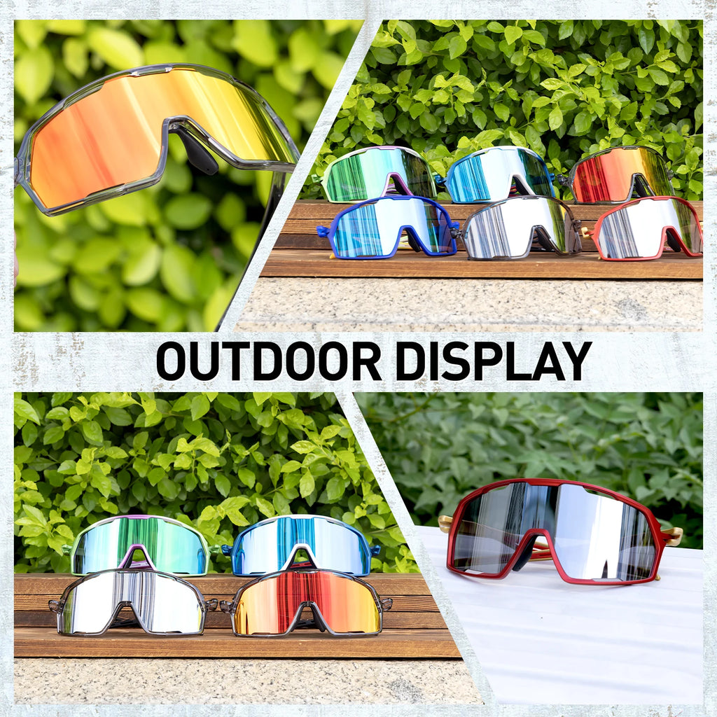 SCVCN Outdoor Hiking Eyewear Cycling Glasses Bike Racing Camping Sunglasses Baseball Equipment UV400 Bicycle Sports Accessories