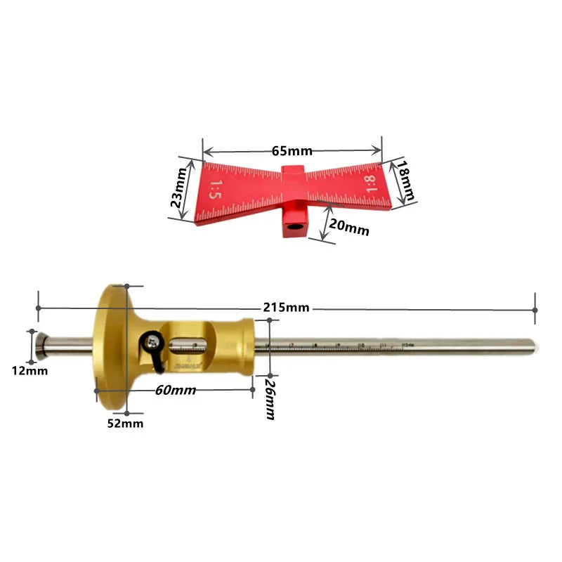 Dovetail Jig Wheel Marking Gauge Tool Set Wood Scribe Tool Woodworking Parallel Line Drawing Mortise Marking Gauge W/ Blade