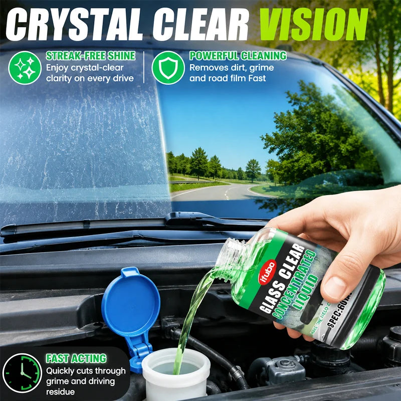 Ifubo Glass Cleaner 60ML Car Windshield Washer Fluid Concentrate Streak Free Auto Window Cleaning Solution For Clear Vision