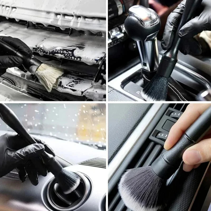 2-6PCS Car Detailing Brush Super Soft Auto Interior Detail Brush With Synthetic Bristles Car Dash Duster Brush Accessories