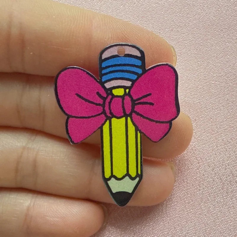 10pcs Butterfly Knot Opening Season Graduation Season Pencil Cute Creative Personalized Acrylic Pendant