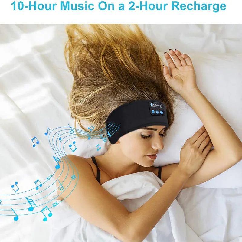 Wireless Bluetooth Headband Sleeping Headphone Sport Earphone With Mic Stereo Speakers Eye Mask For Android iPhone Laptop Tablet