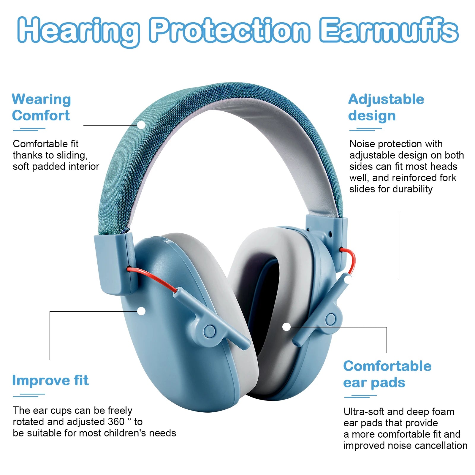 Anti Noise Baby Headphone Child Ear Protection Earmuffs Comfortable  Adjustable Noise Reduction Headset for Concerts Fireworks