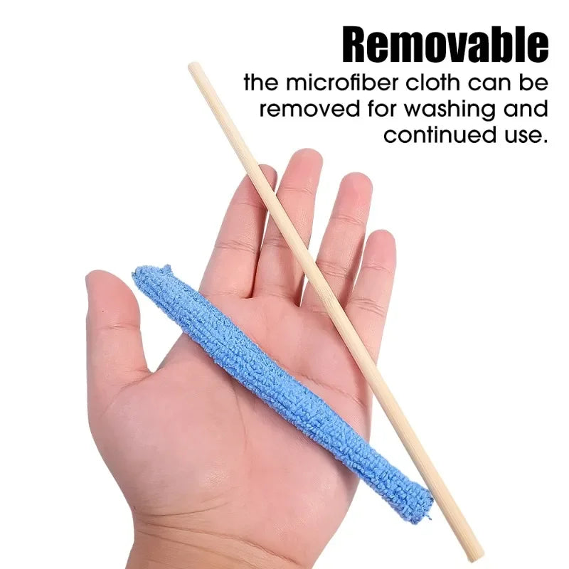 Microfiber Car Detail Cleaning Brush Long Handle Air Conditioner Blind Narrow Dust Collector Stick Auto Wash Cloth Brushes Tools