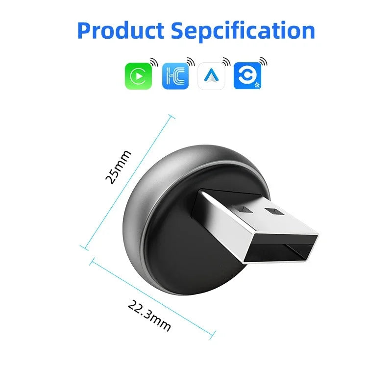 Lenovo Mini Ultra 3 Carplay Adapter Wireless Bluetooth Dongle Android Auto 5g Hz Wifi Auto Connect For Toyota Mazda Kia Volvo