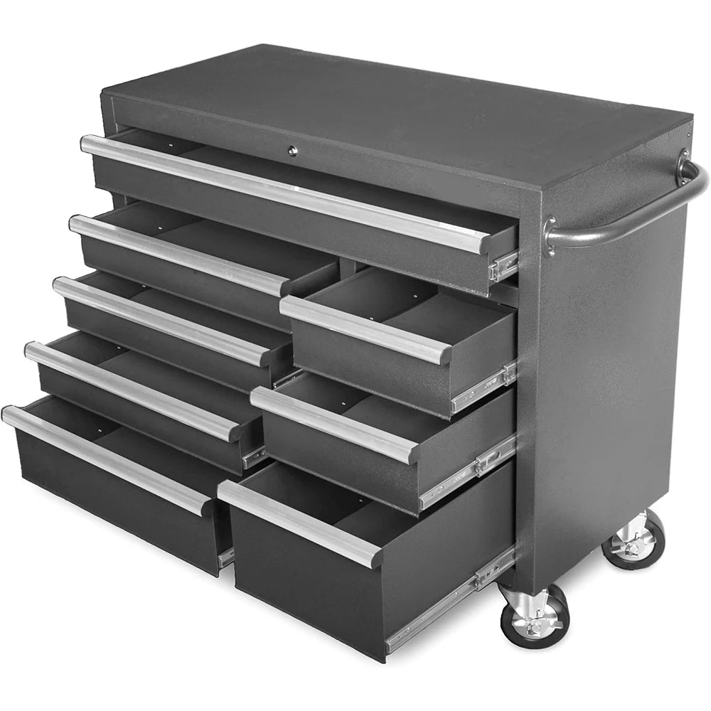 42-Inch Premium Rolling Tool Cabinet Large Tool & Kitchen Storage Cabinet For Garage Workshop Use
