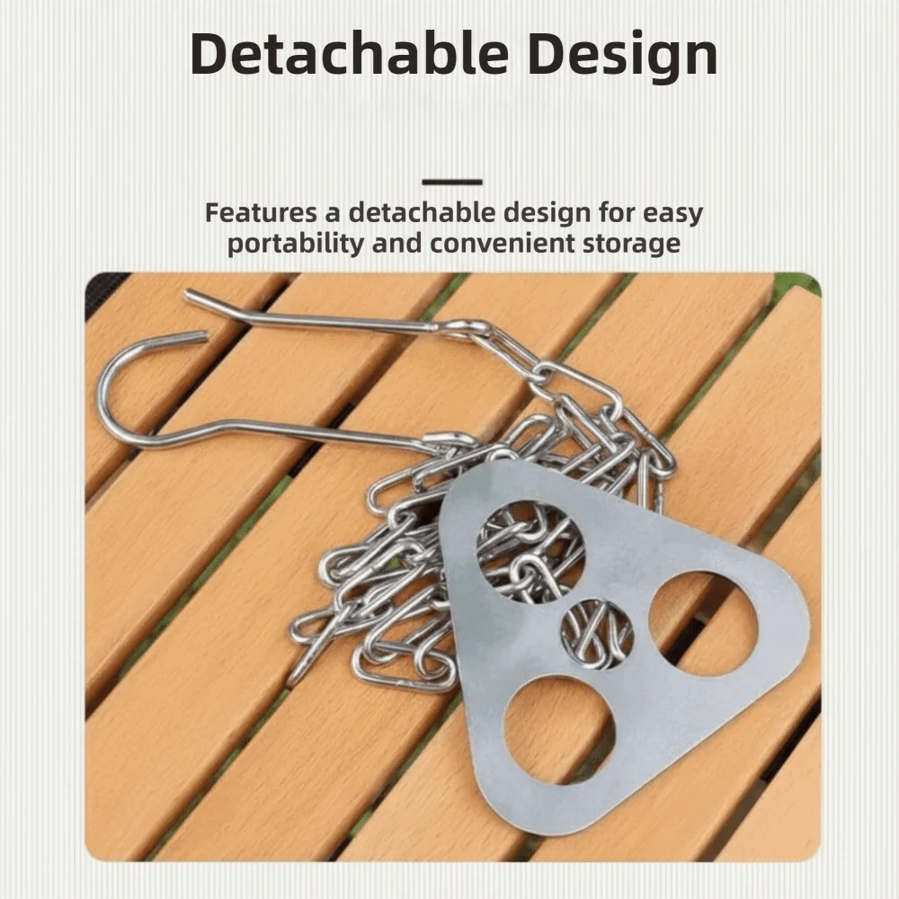 Cooking Accessories Portable BBQ Tripod Detachable Adjustable Camping Tripod Multifunction Hanging Rack Picnic