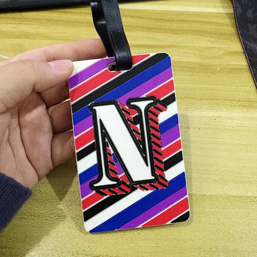 1 piece of capital letter luggage tag, station airport check-in luggage, anti loss identification tag, necessary luggage hanging